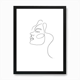 Portrait Of A Woman.Scandinavian wall art 6 Art Print