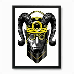 Steampunk Ram Art Print