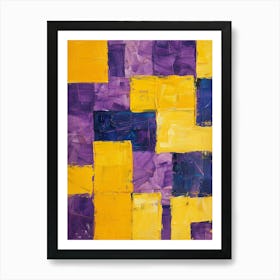 Purple Squares 10 Art Print