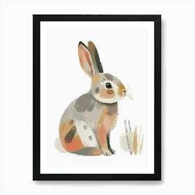 Argente Rabbit Kids Illustration 2 Art Print