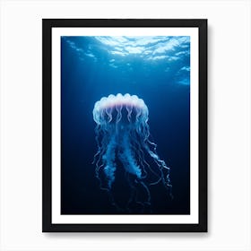 Lions Mane Jellyfish Ocean Realistic 3 Art Print