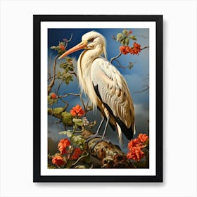 White Stork Art Print