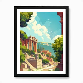 Greek Temples And Ruins Art Print