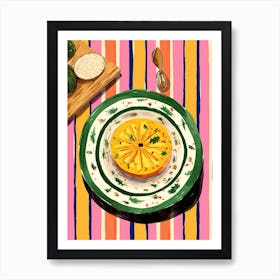 A Plate Of Pumpkins, Autumn Food Illustration Top View 28 Poster