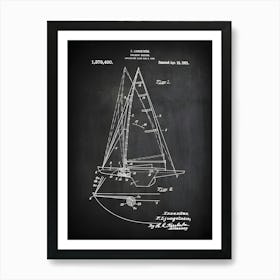 Sailboat Patent Sail Boat Patent Sailing Boat Art Sailing Ship Decor Sail Boat Print Sail Boat Art Boat Print Vb4001 Art Print