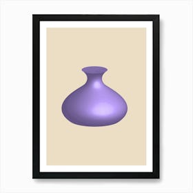 Purple Vase minimalism art Art Print