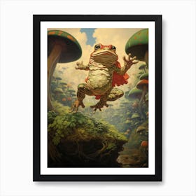 Leap Of Faith Budgetts Frog 3 Art Print