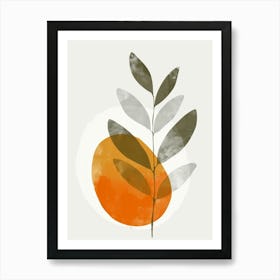 Orange Leaf Art Print