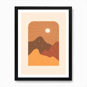 Sunset In The Mountains 11 Art Print