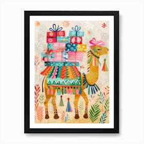 Camel With Gifts Art Print