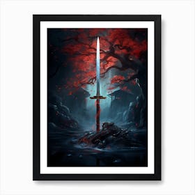 Sword In The Water 3 Art Print