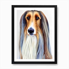 Afghan Hound Watercolour 3 Dog Art Print