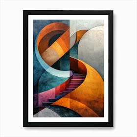 Abstract Stair Painting Art Print