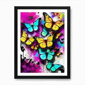 Colorful Butterflies 127 Art Print