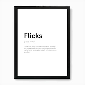 Flicks Definition Meaning Poster