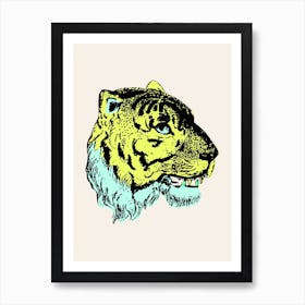 Green Tiger Art Print