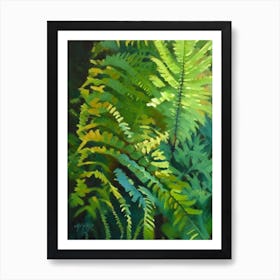 Sensitive Fern Cézanne Style Art Print