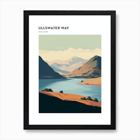 The Lake Districts Ullswater Way England 1 Hiking Trail Landscape Poster Art Print