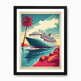 Default Duotone Basic Pop Art Vintage Style Travel Poster Of A 1 Art Print