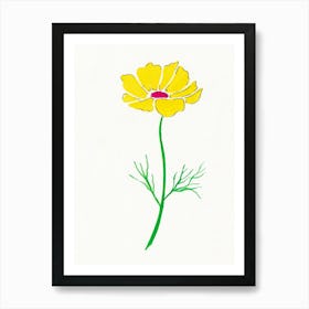 Yellow Daisy flower Art Print