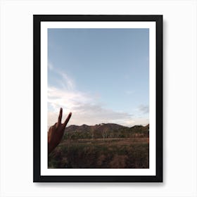 Peace Sign Stock Videos & Royalty-Free Footage Art Print