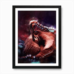 Dark Octopus Art Print