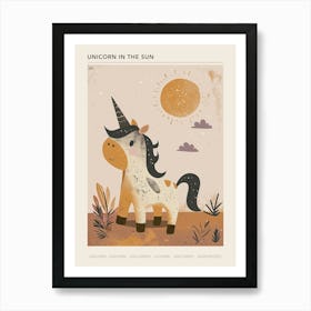 Unicorn In The Sun Muted Pastels Poster Art Print