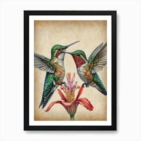 Hummingbirds Art Print