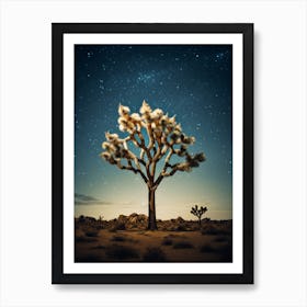  Photograph Of A Joshua Tree With Starry Sky 1 Art Print