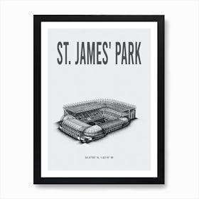 ST James' Park Newcastle United FC Stadium Art Print