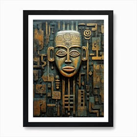 Tribal Treasures: Preserving African Mask Heritage Art Print