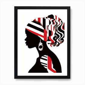 Silhouette Of African Woman 8 Art Print