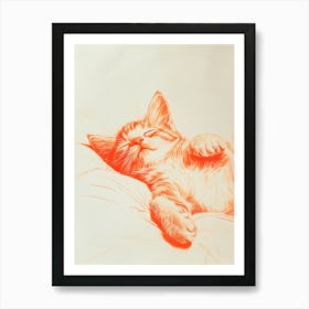 Cat Sleeping 1 Art Print