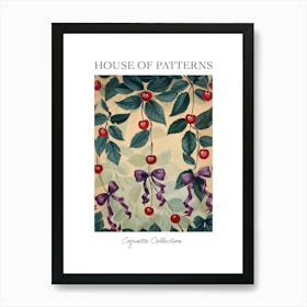 Botanical Bows And Cherries 6 Pattern Poster Art Print