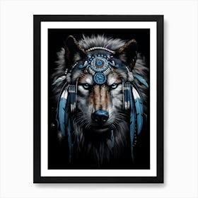 Baffin Island Wolf Native American 1 Art Print