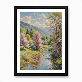 Serene Spring Blossoms Art Print