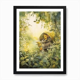 Bee Suit Bee Beehive Watercolour Illustration 3 Art Print