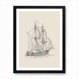 Sailing Ship 1 Art Print