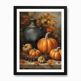 Pumpkin Still Life Art Print