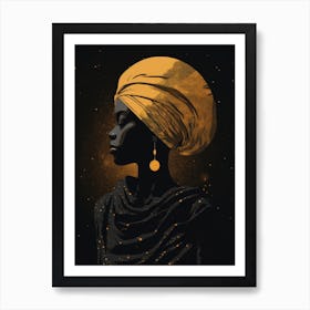 African Woman In Turban 9 Art Print