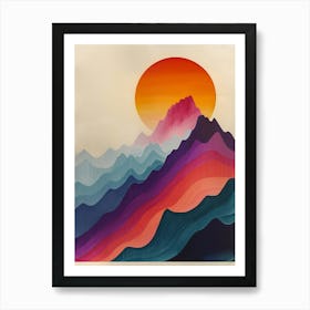 Sunset In The Mountains 34 Art Print