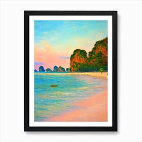 Phra Nang Beach Krabi Thailand Monet Style Art Print