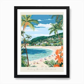 Poster Of Patong Beach, Phuket, Thailand, Matisse And Rousseau Style 4 Art Print