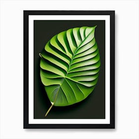 Kiwi Leaf Vibrant Inspired 1 Art Print