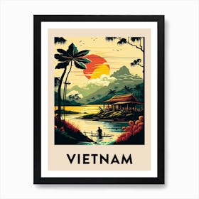 Vietnam 2 Vintage Travel Poster Art Print