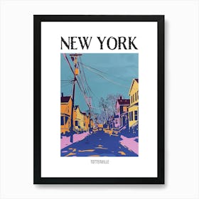 Tottenville New York Colourful Silkscreen Illustration 2 Poster Art Print