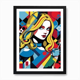 Alice In Wonderland In The Style Of Roy Lichtenstein 3 Art Print