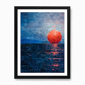 Sunset Over The Ocean 71 Art Print