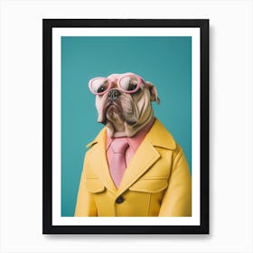 A Bulldog Dog Art Print