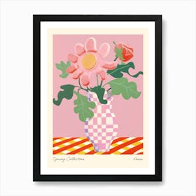 Spring Collection Roses Flower Vase 3 Art Print